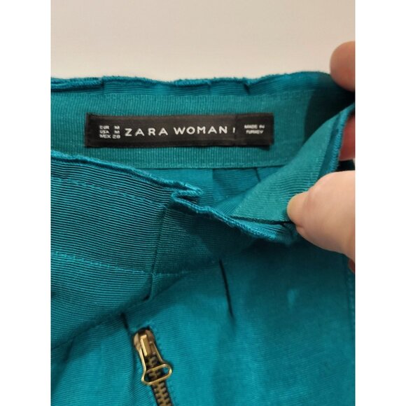 Zara Woman Teal Blue Mini Skirt Size Medium - Picture 7 of 8